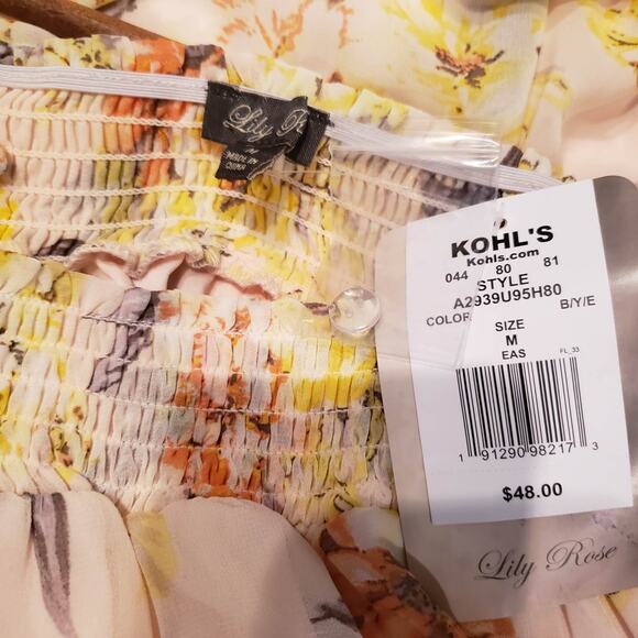 NEW! Lily Rose Floral Spring Midi Dress - M - Picture 5 of 5